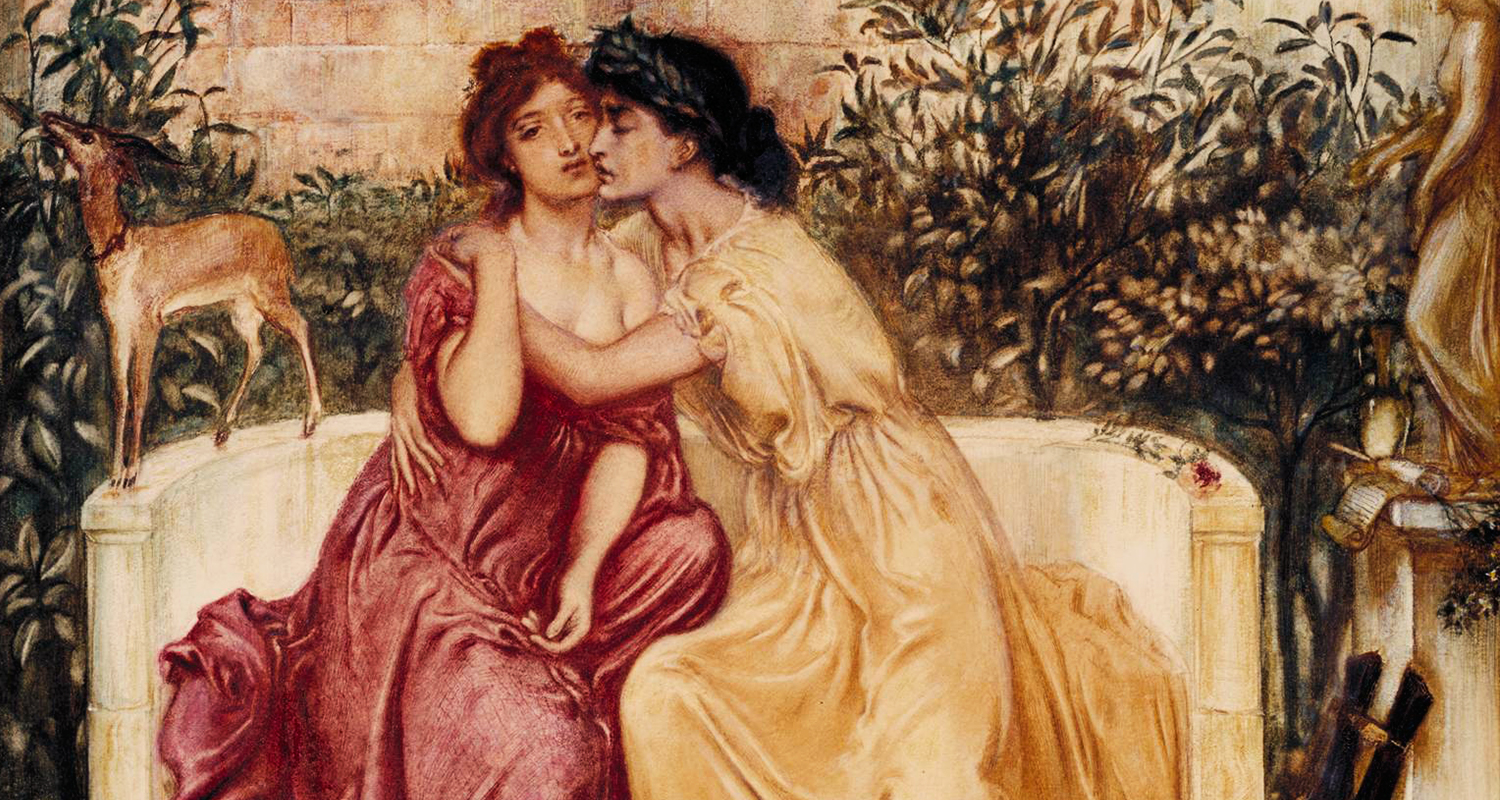 "Safo e Erinna em um jardim em Mytilene", 1864 (Foto: Galeria Tate Britain | Reprodução)