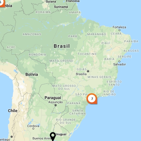 Mapa interativo da World Rainbow Hotels lista apenas 7 hoteis certificados como "LGBT-friendly" no Brasil (Foto: Reprodução)