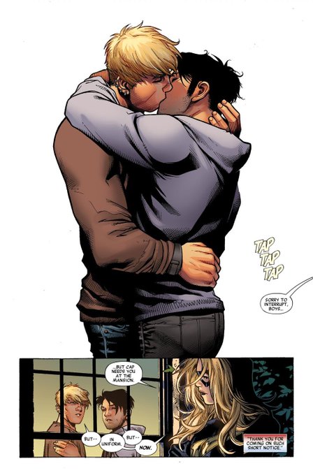 Cena do beijo gay em "Vingadores, a cruzada das crianças", censurada por Crivella por conter suposto "conteúdo sexual" (Foto: Reprodução)