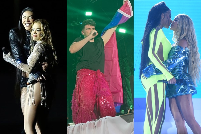 Destaques LGBTI+ do Rock In Rio 2022: Pabllo Vittar canta com Rita Ora, Jão faz homenagem a Cazuza e Ludmilla metralha hits no Sunset (Fotos: BrazilNews | Reprodução Twitter)
