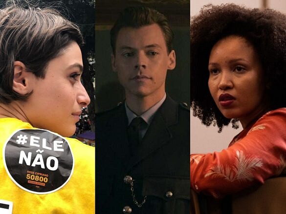 "Transe" de Carolina Jabor, "My Policeman" com Harry Styles e "Regra 34", vencedor do Festival de Locarno, são alguns dos filmes LGBTI+ de destaque na programação do Festival do Rio 2022 (Fotos: Divulgação)