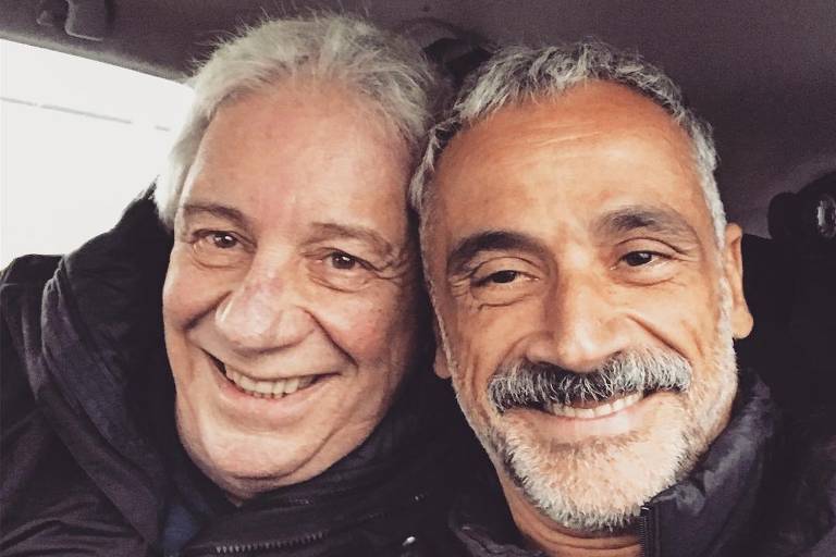 O ator Marco Nanini e o produtor Fernando Libonati [Foto: Instagram/Reprodução]