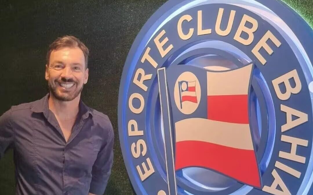 Emerson Ferretti é o novo presidente do Esporte Clube Bahia e o primeiro homem abertamente gay a assumir esse cargo no futebol mundial (Foto: Reprodução Twitter/X)