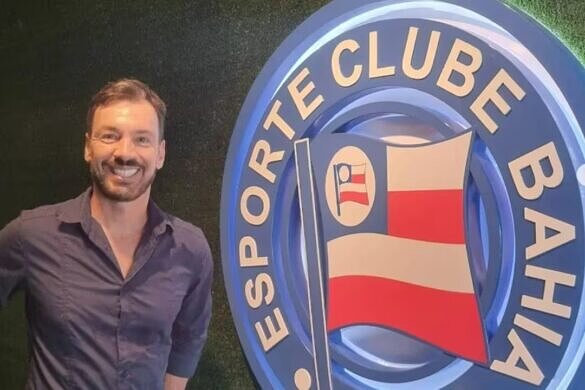 Emerson Ferretti é o novo presidente do Esporte Clube Bahia e o primeiro homem abertamente gay a assumir esse cargo no futebol mundial (Foto: Reprodução Twitter/X)