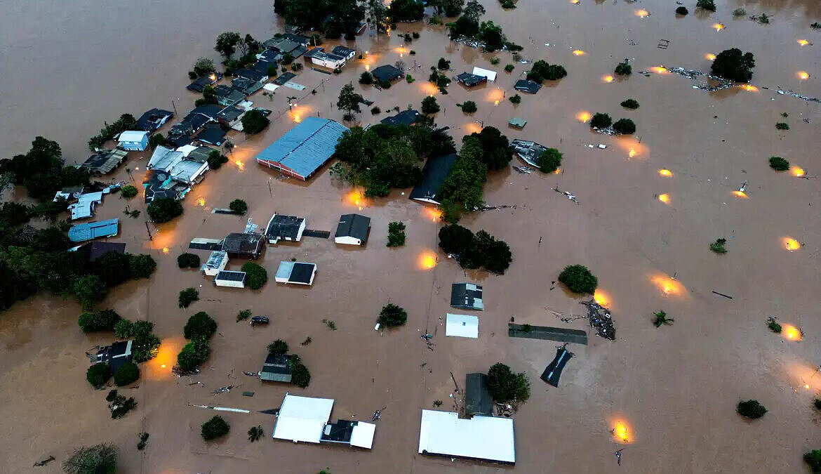 Inundações no Rio Grande do Sul (Foto: Diego Vara/Agência Brasil)