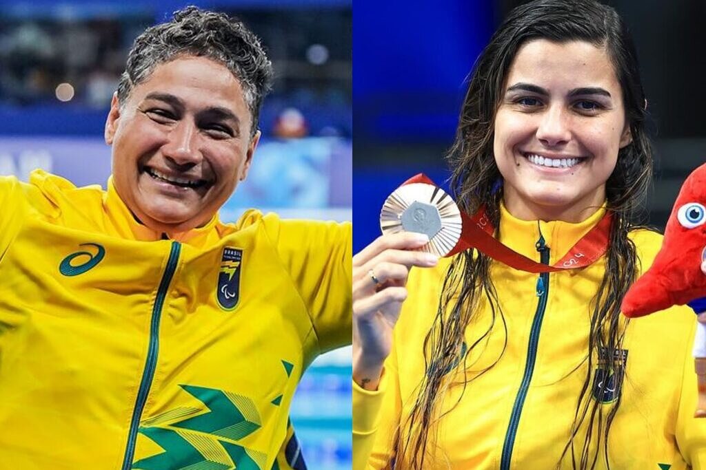 Patricia Pereira dos Santos e Mari Gesteira levaram duas medalhas cada para o Brasil (Foto: Reprodução/CPB)