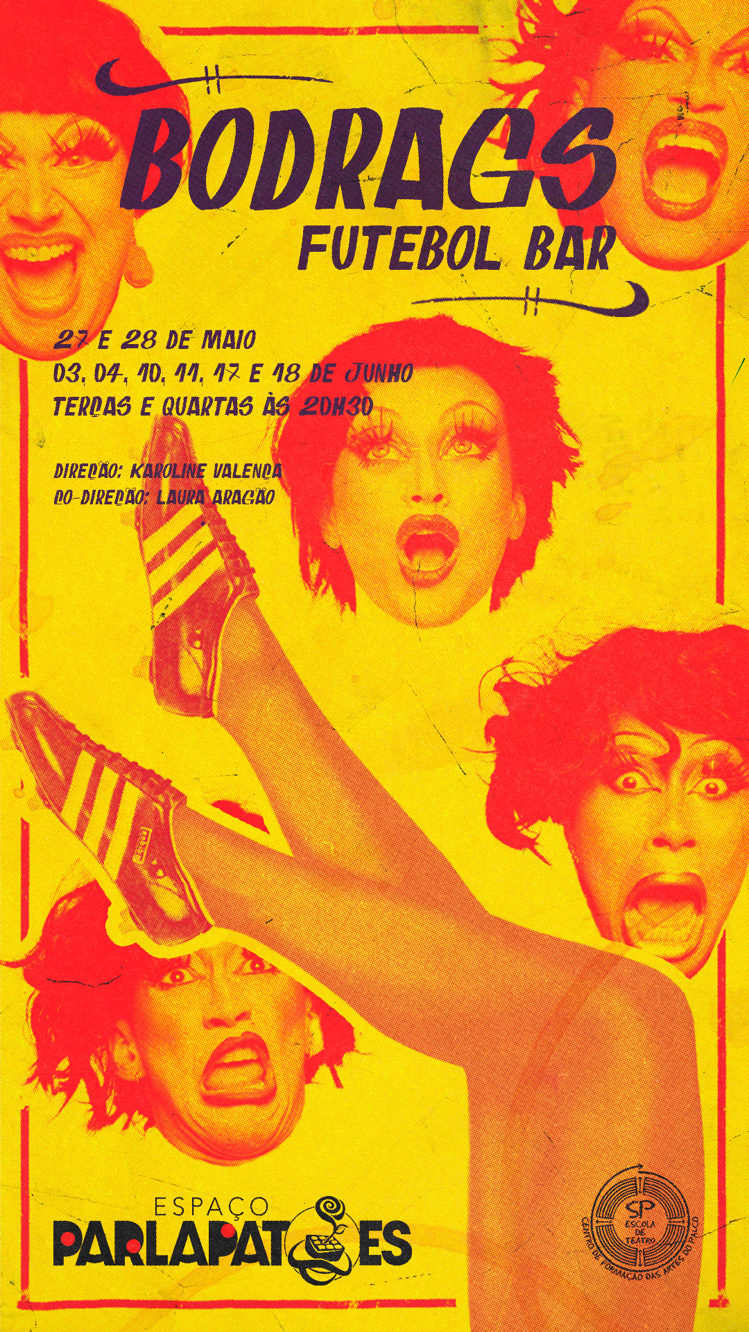 Cartaz da comédia teatral "Bodrags Futebol Bar", que estreia em maio em SP (Foto: Divulgação)