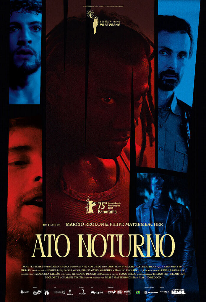 Cartaz oficial de "Ato Noturno", que chega aos cinemas brasileiros em 15 de janeiro de 2026 (Foto: Divulgação)